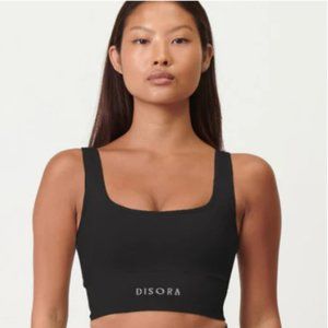 NWT - Disora Square Neck Sports Bra - Midnight Black